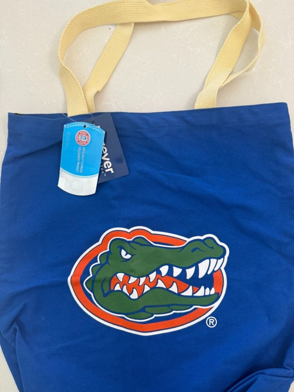 NWT Florida Gators Tote Bag Blue Beige NCAA Forever Collectibles Shoulder Bag